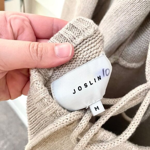 Joslin Studio Aurora Knit Long Sleeve Maxi Dress Flax Size M - Picture 5 of 9